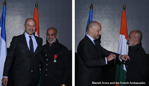 India – France bestows Chevalier de la légion d’Honneur on Designer Manish Arora