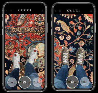 Italy – Augmented reality for Ace sneakers on Gucci App