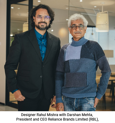 India – Reliance Brands Ltd and Designer Rahul Mishra to collaborate for a new RTW brand